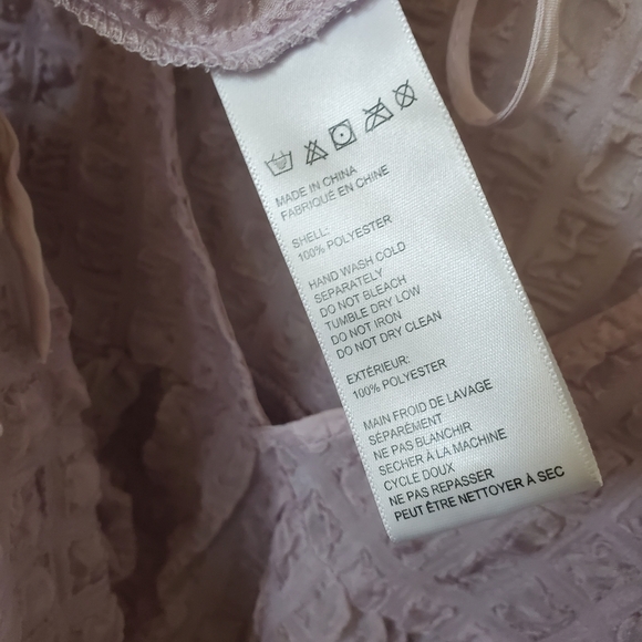 Urban Outfitters Bell Sleeved Waffle Boho Flowy Lavender Lilac TunicTop M - Picture 5 of 7